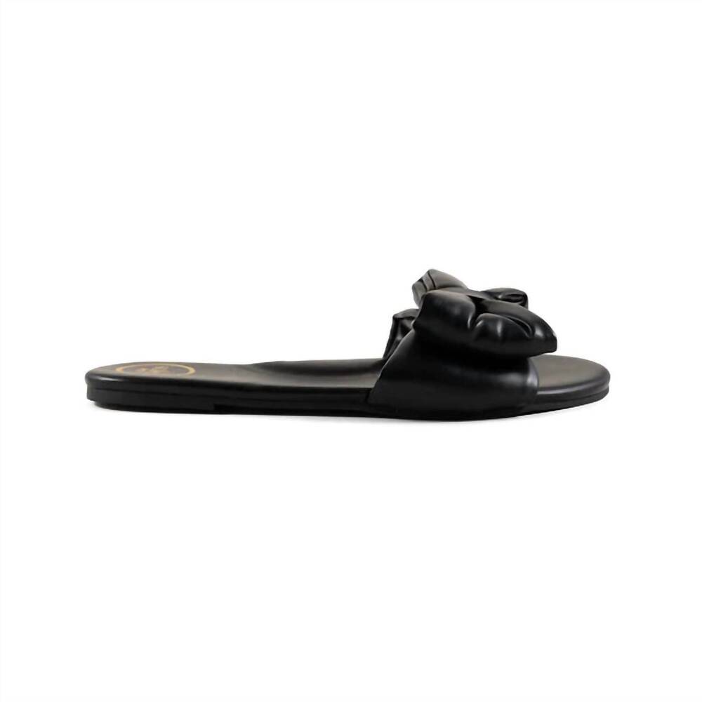 NEW SOLEI SEA women's rafie bow sandal in black